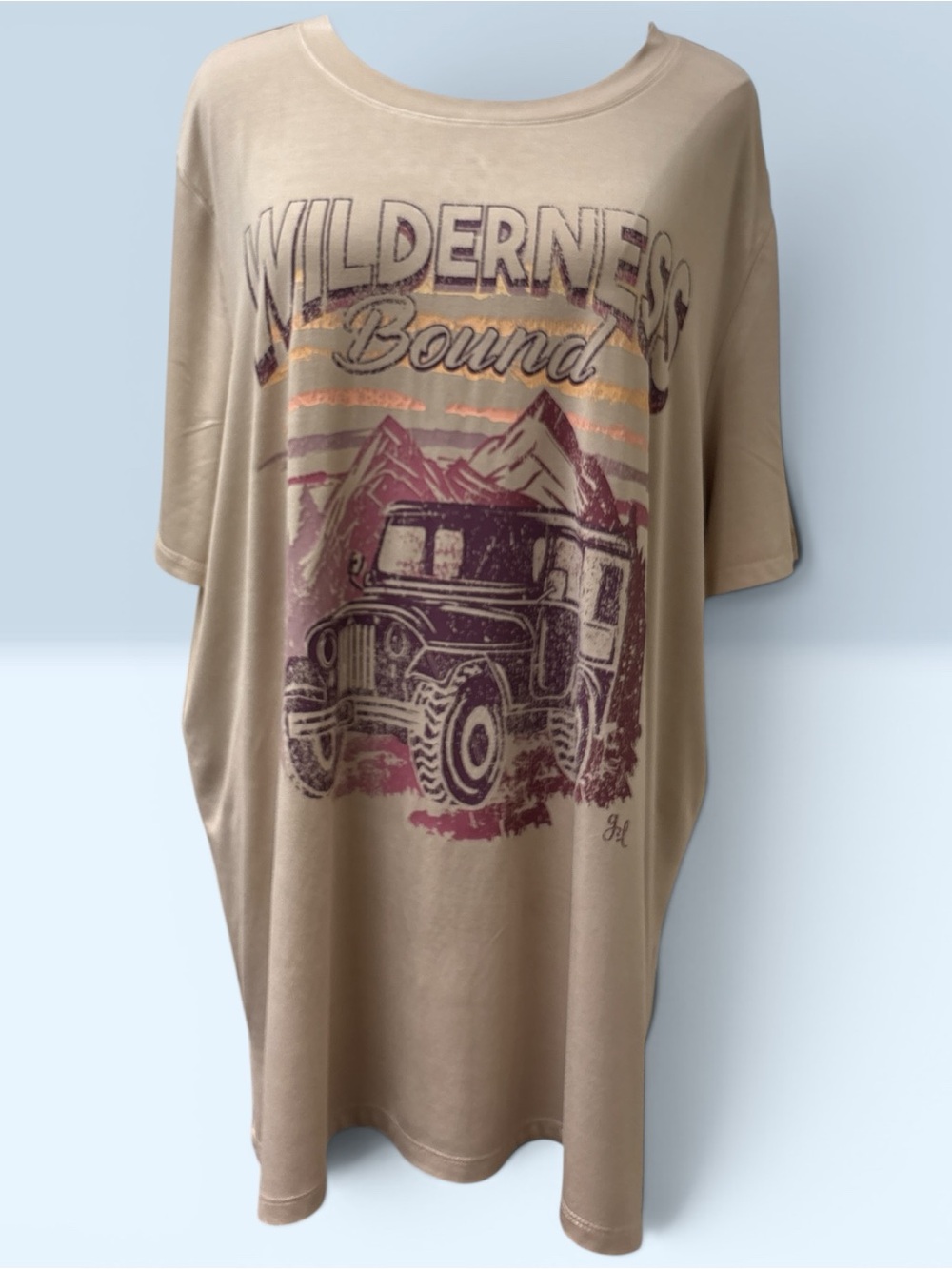 *LIKE NEW* Grace & Lace Men’s Beige 'Wilderness Bound' Graphic Tee